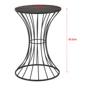 Salontafel Zandloper rond 55,5xØ37,5 cm metaal en MDF - verschillende kleuren