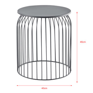 Bijzettafel rond metaal 40x46/35x40/30x36 cm set van 3 - verschillende kleuren
