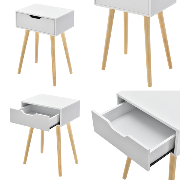 Table de Chevet Östersund 60 x 40 x 30 cm Plusieurs couleurs [en.casa]