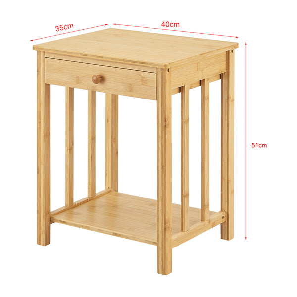 Table d'appoint Ranua bambou naturel [en.casa]