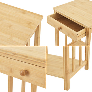 Table d'appoint Ranua bambou naturel [en.casa]