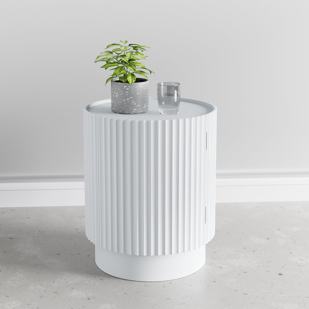 Table d'appoint Rill avec porte 49 x 40 cm [en.casa]