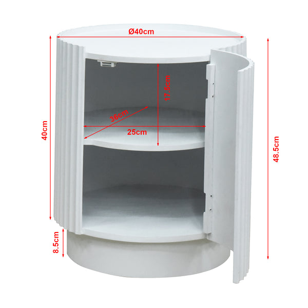 Table d'appoint Rill avec porte 49 x 40 cm [en.casa]