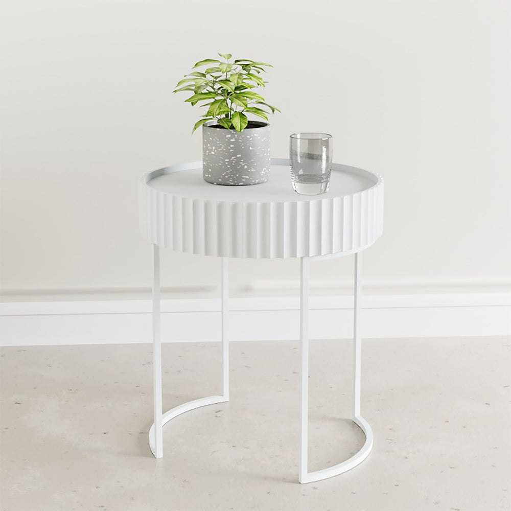 Table d’appoint Rill avec plateau rond 46 x 40 cm [en.casa]