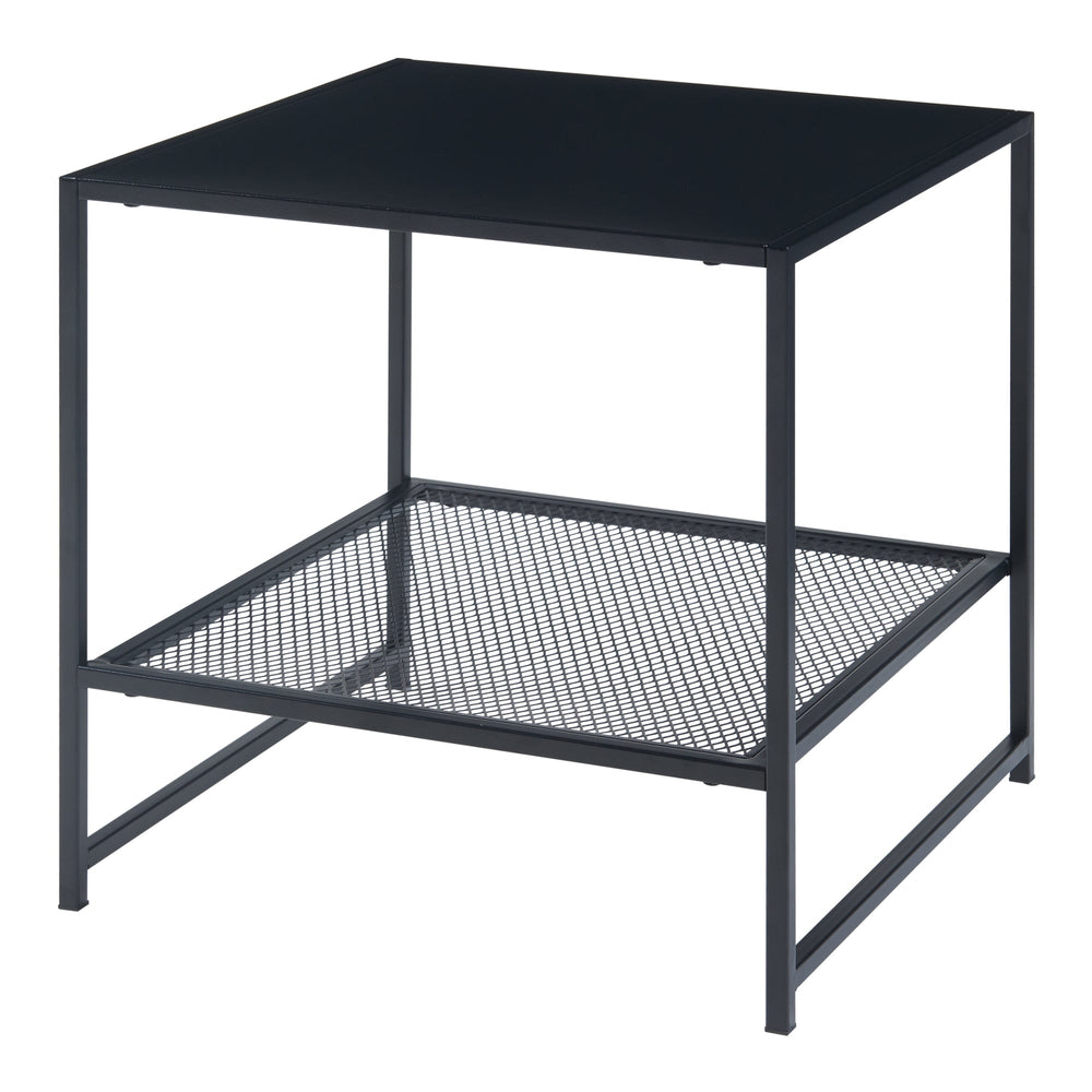 [en.casa] Bijzettafel Ruokolahti met plank 51x51x51 cm - 2 varianten