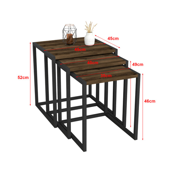 Lot de 3 tables d'appoint Sunnfjord gigognes [en.casa]