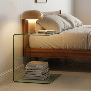 Table d'appoint Trölmapilu verre 60 x 40 x 40 cm [en.casa]
