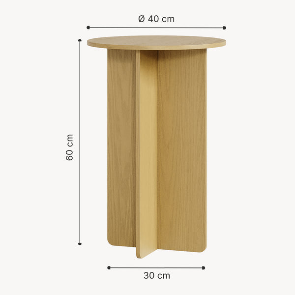 Bijzettafel Vappevn rond 60xØ40 cm [en.casa]