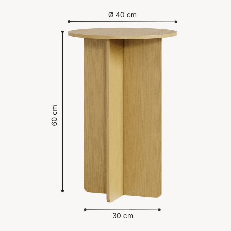 Maatschets Bijzettafel Vappevn rond 60xØ40 cm [en.casa]