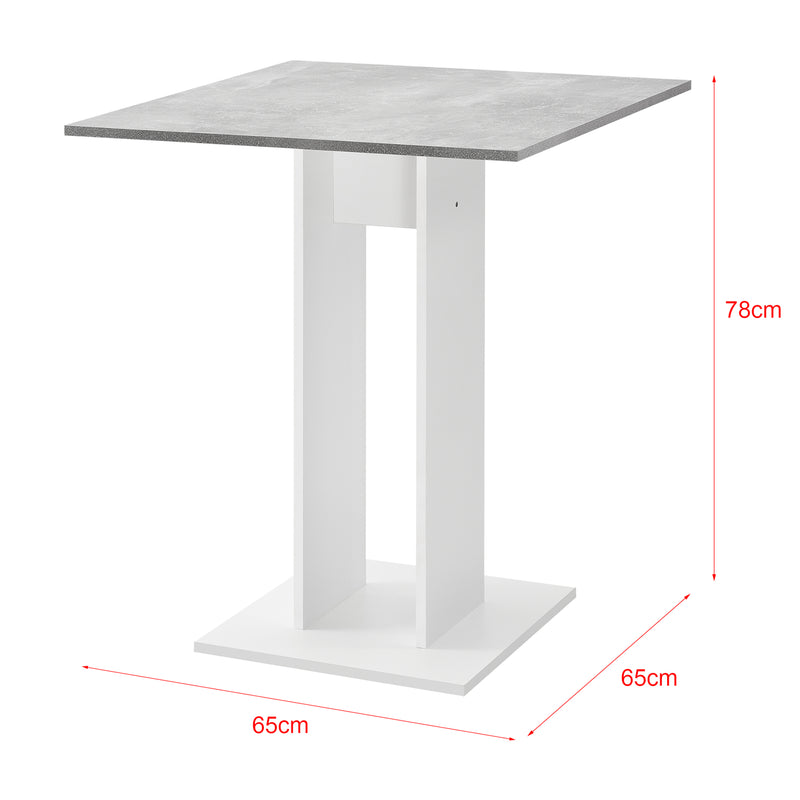 Croquis coté Table à Manger Lindesnes Plusieurs couleurs 65 x 65 x 78 cm [en.casa]