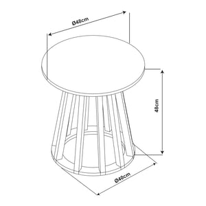 Bijzettafel Buzzard rond [en.casa]