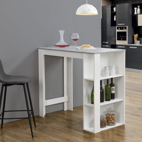 Table de Bar Danderyd 3 Étagères 120x60x106 cm Plusieurs couleurs [en.casa]