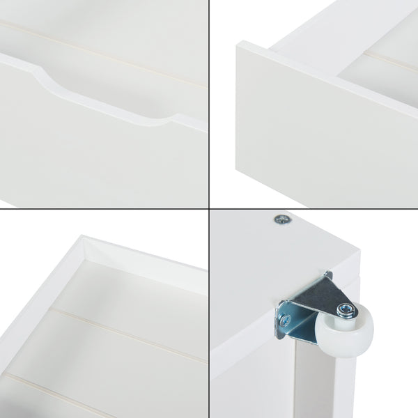 Set de 2 tiroirs de lit Ydre blanc [en.casa]