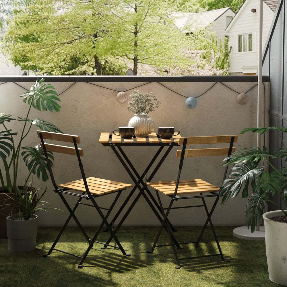 Casa.pro Bistroset Wakefield – 3-delig – Tuinset Voor 2 Personen – Donkergroen Antiek Gietijzer – Met Tafel En 2 Stoelen