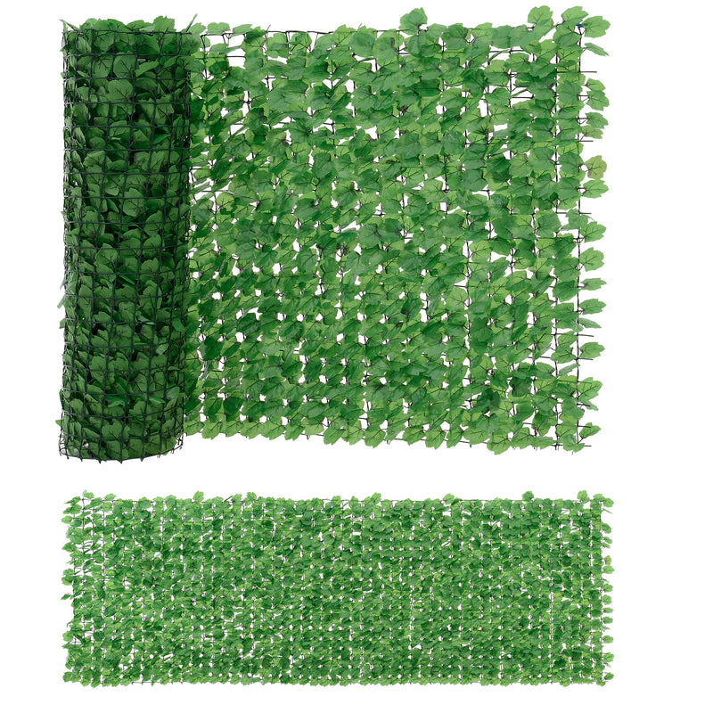 Croquis coté Clôture en feuillage artificielle vert [neu.haus]