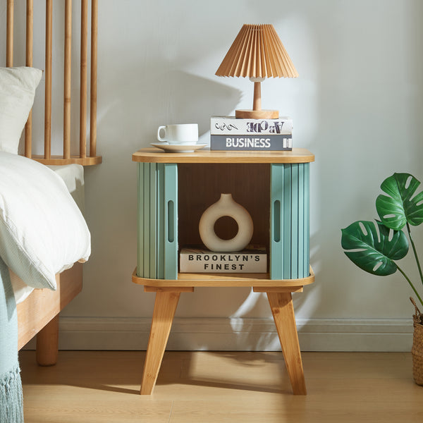 Table d'appoint Tysvær bambou 59 x 45 x 45 cm [en.casa]