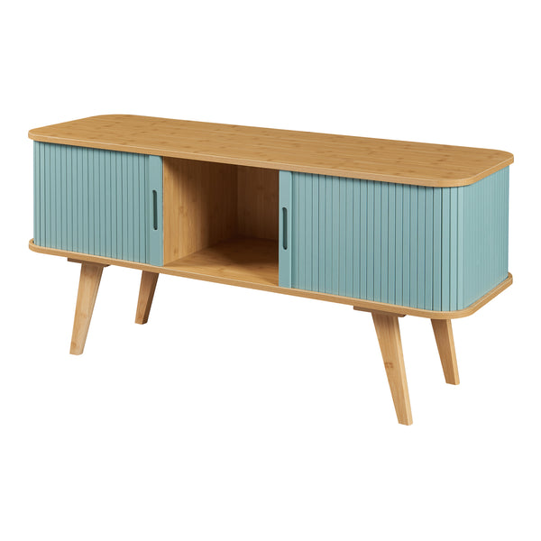 Meuble TV Tysvær bambou 120 x 40 x 58 cm [en.casa]