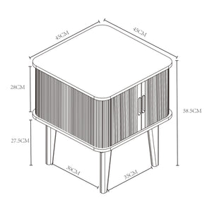 Table d'appoint Tysvær bambou 59 x 45 x 45 cm [en.casa]