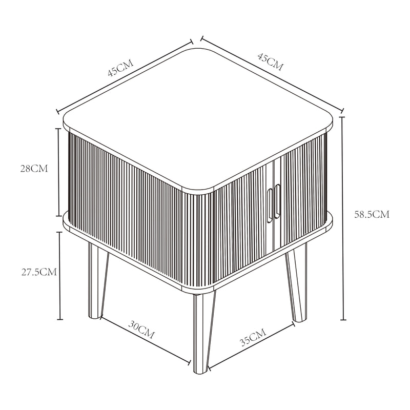 Maatschets Bijzettafel Tysvær bamboe 59x45x45 cm [en.casa]