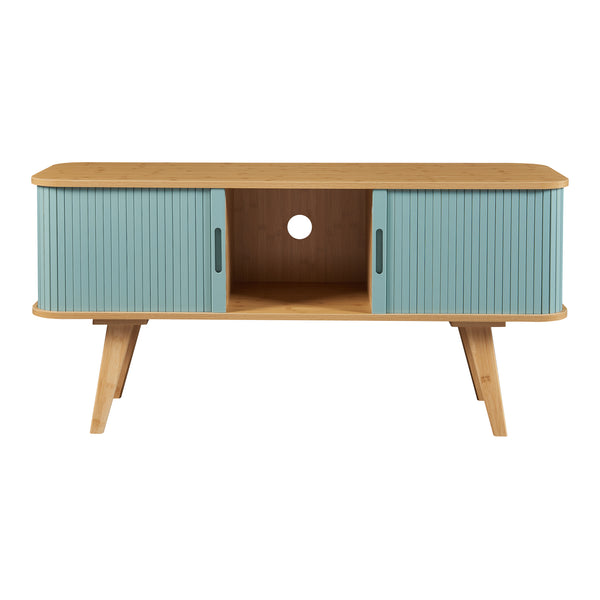 Meuble TV Tysvær bambou 120 x 40 x 58 cm [en.casa]