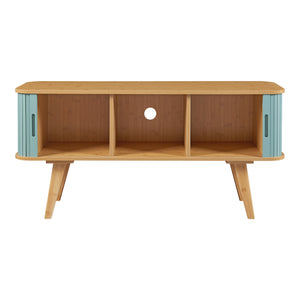 Meuble TV Tysvær bambou 120 x 40 x 58 cm [en.casa]