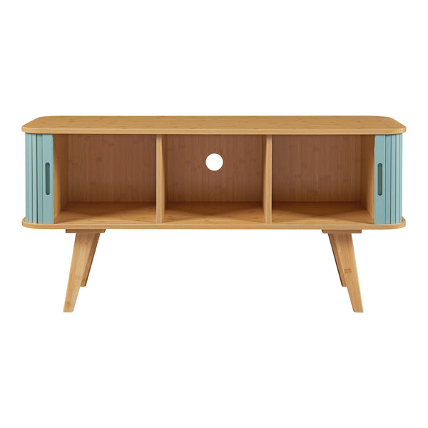 Meuble TV Tysvær bambou 120 x 40 x 58 cm [en.casa]