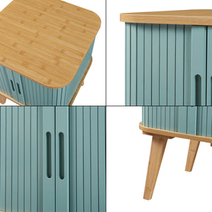 Table d'appoint Tysvær bambou 59 x 45 x 45 cm [en.casa]