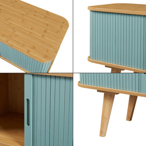 Meuble TV Tysvær bambou 120 x 40 x 58 cm [en.casa]