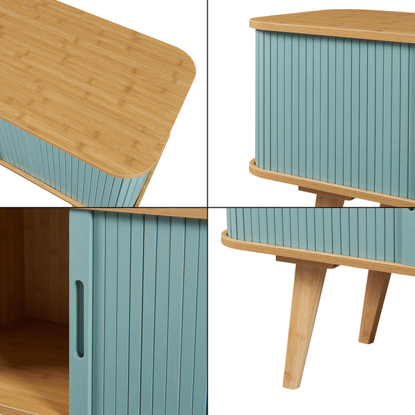 Meuble TV Tysvær bambou 120 x 40 x 58 cm [en.casa]