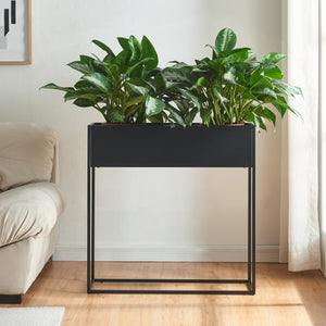 Plantenstandaard Joensuu 80x80x25 cm zwart [en.casa]