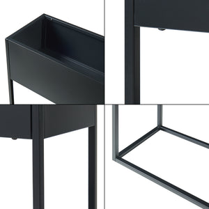 Plantenstandaard Joensuu 80x80x25 cm zwart [en.casa]