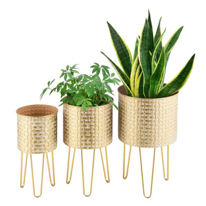 Blumenständer Kalmthout 3er Set Messingfarben en.casa - premiumXL