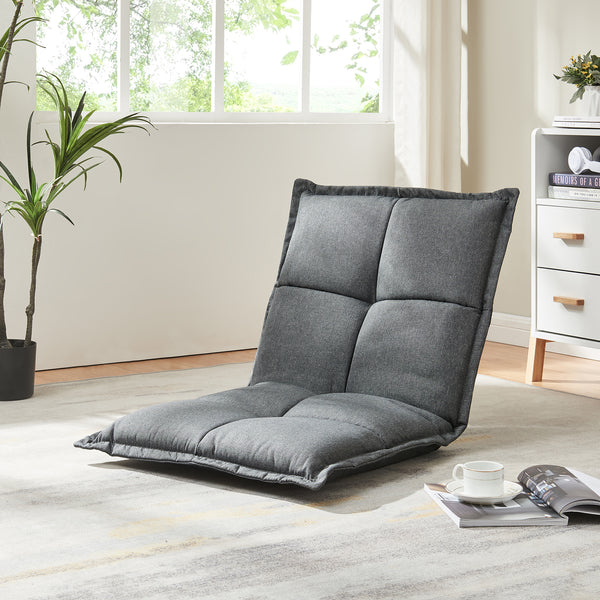 Lot de 2 fauteuils de sol Deinze avec dossier réglable [en.casa]