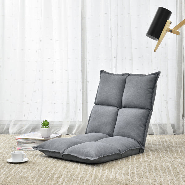 Lot de 2 fauteuils de sol Deinze avec dossier réglable [en.casa]