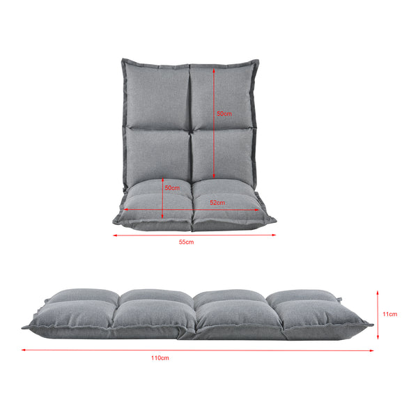 Lot de 2 fauteuils de sol Deinze avec dossier réglable [en.casa]