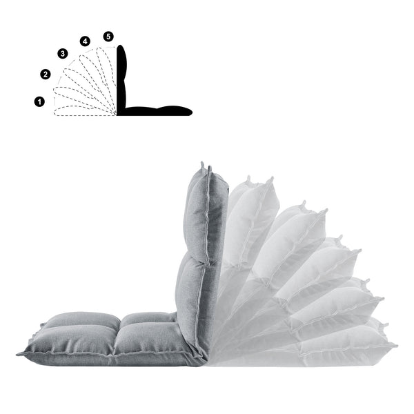 Lot de 2 fauteuils de sol Deinze avec dossier réglable [en.casa]