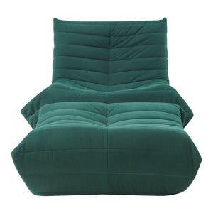 Fauteuil bas avec repose-pieds Kodsø 75x90x100 cm [en.casa]
