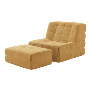 Fauteuil de sol Koskyvn avec repose-pieds 75 x 90 x 100 cm [en.casa]