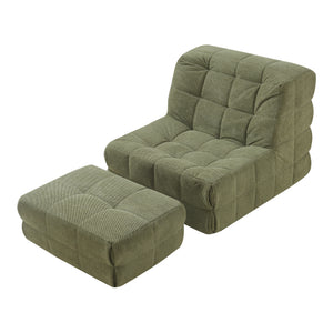 Fauteuil de sol Koskyvn avec repose-pieds 75 x 90 x 100 cm [en.casa]