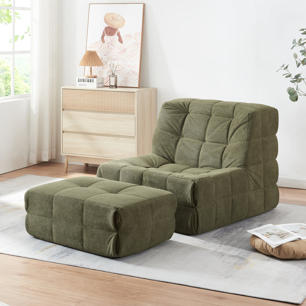 Fauteuil met voetenbank Koskyvn [en.casa]