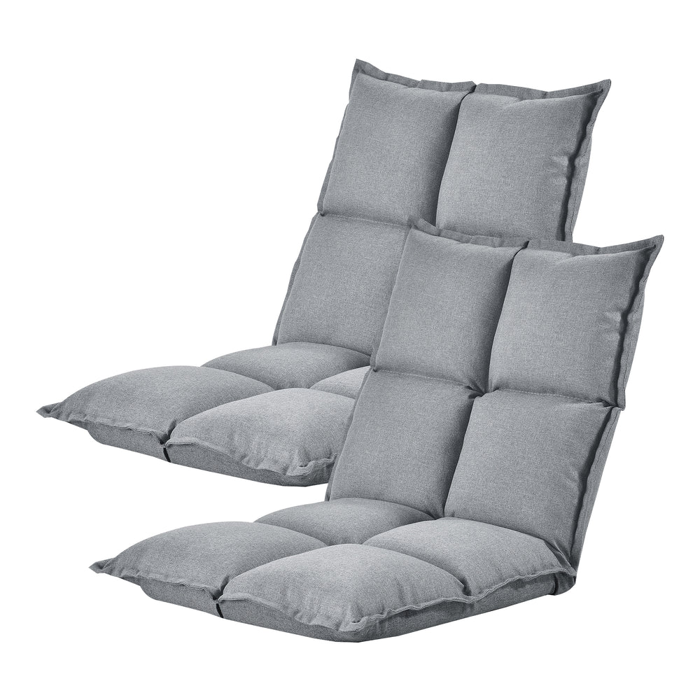 Bodensessel Deinze in 2-delige set verstelbaar [en.casa] - premiumXL