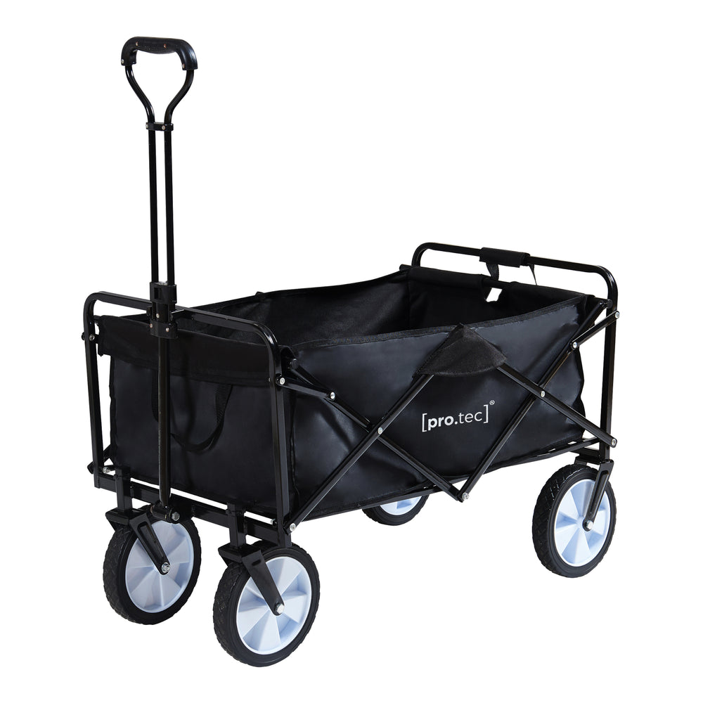 Chariot de jardin Stenlille pliable capacité de charge 80 kg noir pro.tec