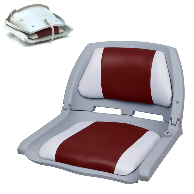 Croquis coté [pro.tec] Siège Pilot Bateau Chaise de Bateau Assise de Bateau Similicuir Pliant 521 x 457 x 408 mm Couleurs Différentes