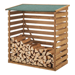 Houtopslag 123x116x64cm Naturel Vurenhout [en.casa] - premiumXL