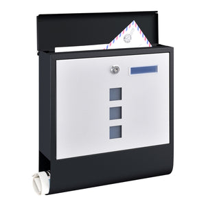 Boîte aux lettres Sanitz acier galvanisé 34x31x10 cm plusieurs couleurs [en.casa]
