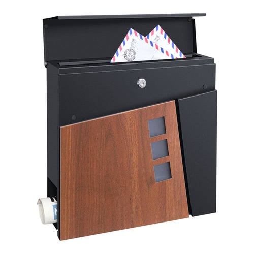 [en.casa] Brievenbus Alfstedt 37x37x10,5 cm - 3 varianten