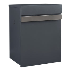 [en.casa] Brievenbus Sønderborg 58x44x35 cm antraciet - 2 varianten