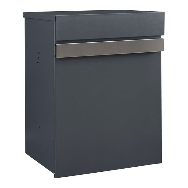 [en.casa] Brievenbus Sønderborg 58x44x35 cm antraciet - 2 varianten