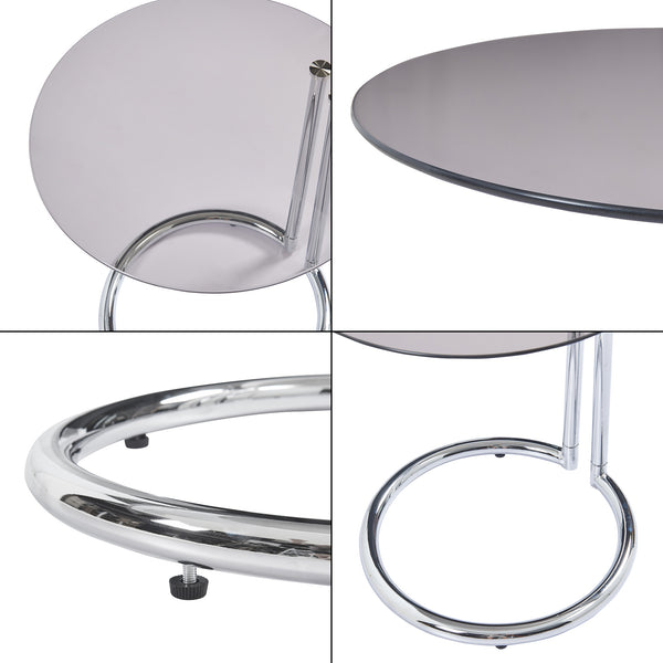 Table d'appoint Ylivieska verre trempé 46 x 45 cm [en.casa]
