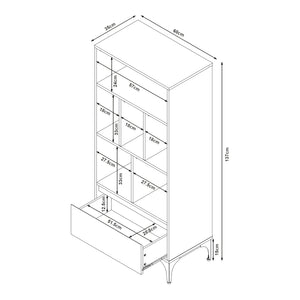 Boekenkast Kistiandi 137x60x35 cm [en.casa]